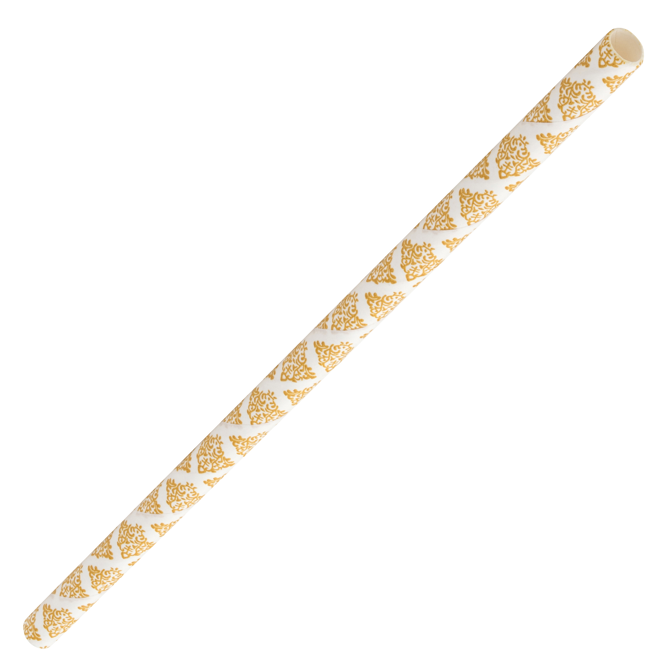 Gold Filigree Paper Cocktail Straws 5.5inch