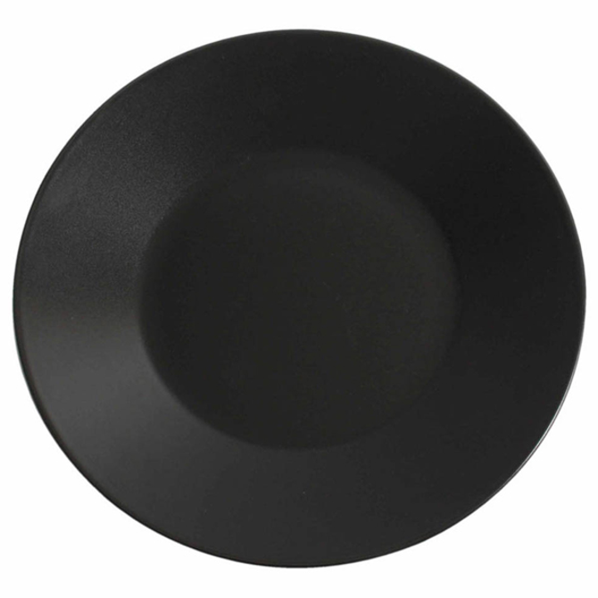 Midnight Wide Rim Plate Black 25cm