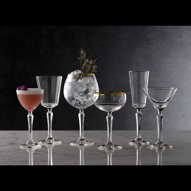 Speakeasy Gold Banded Coupe Glasses 8.25oz / 235ml