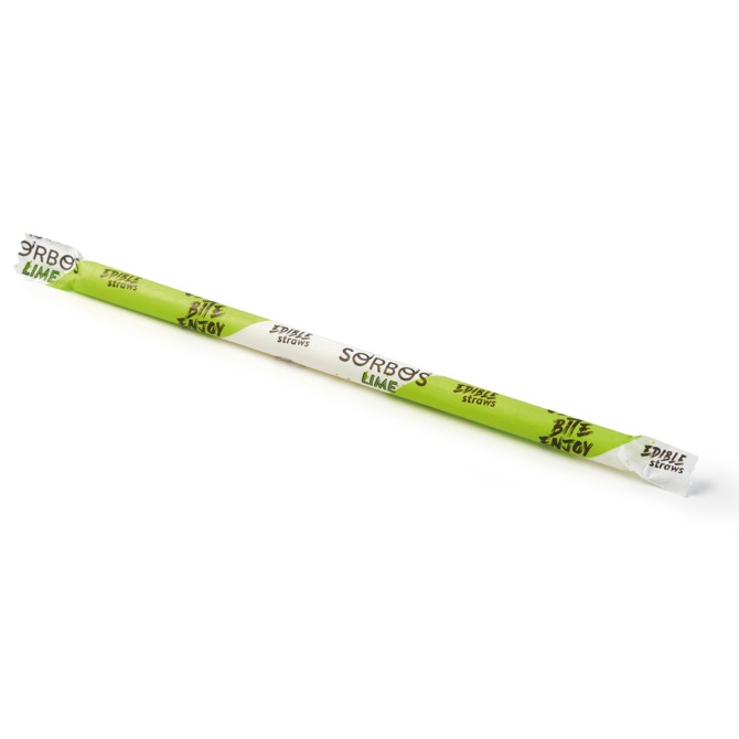 Sorbos Edible Straws Lime Flavour 7.5inch