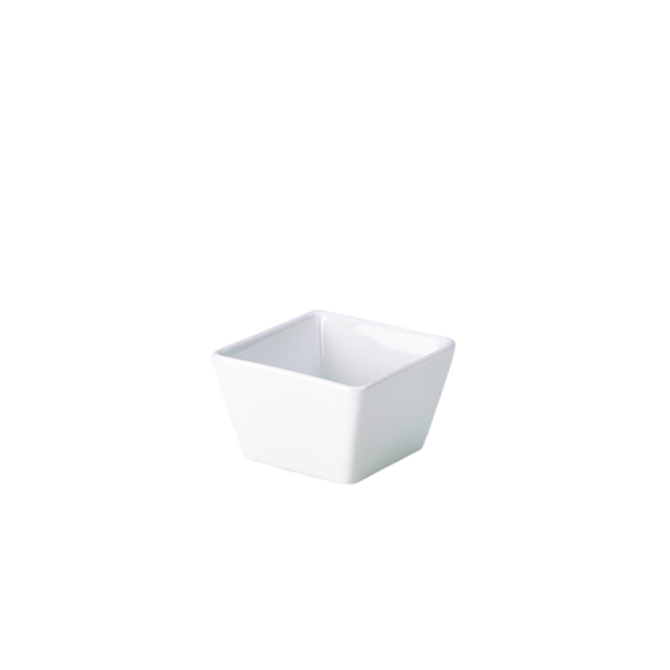 Genware Porcelain Square Dish 8.5 x 5.5cm