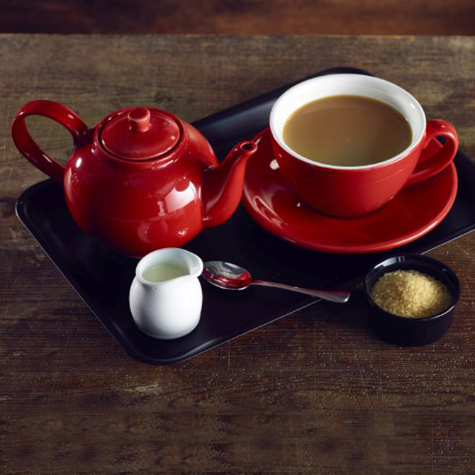 Genware Teapot Red 16oz / 450ml
