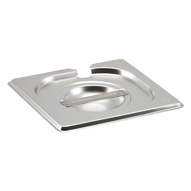 Stainless Steel Gastronorm Pan Notched Lid 1/6