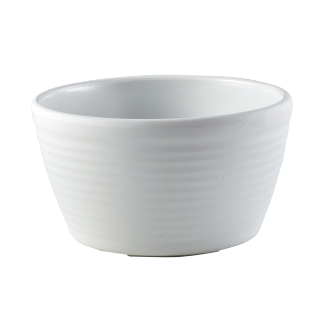 GenWare Melamine Matt White Ripple Ramekin 4oz / 113ml