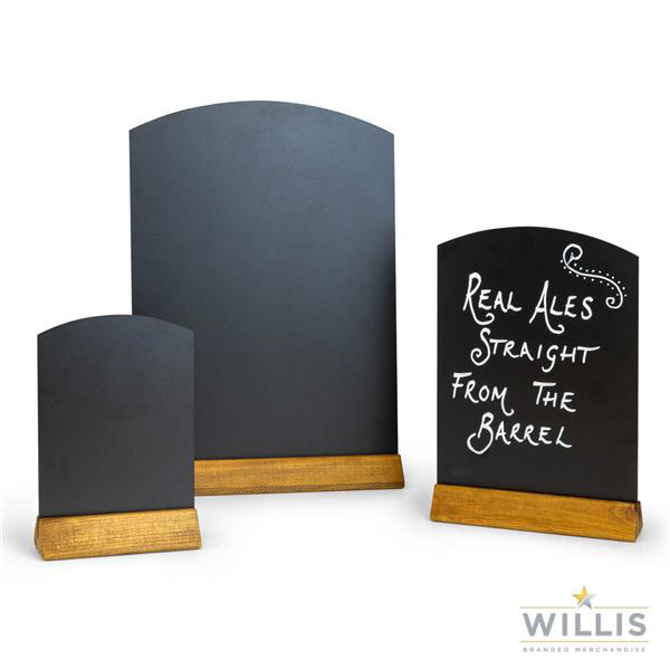 Wooden Arch Top Table Talker A4 Black