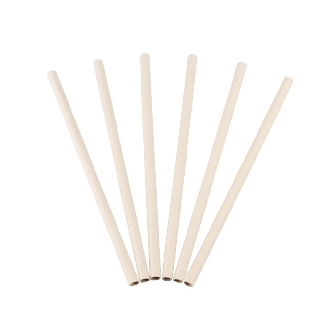 Bamboo Pulp Straws 6mm x 150mm