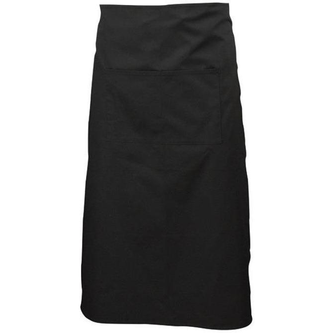 Black Waist Apron with Split Pocket 70cm