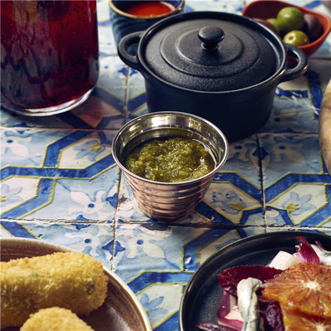 GenWare Copper Plated Ribbed Ramekin 4oz / 114ml