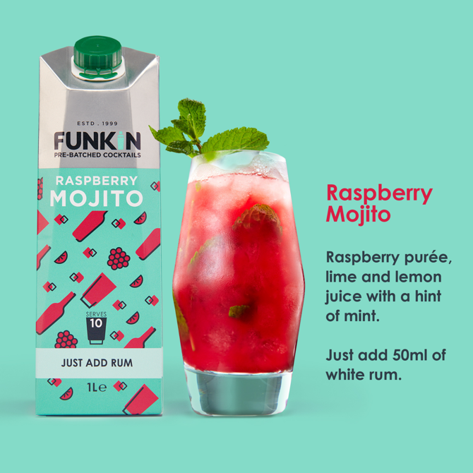 Funkin Raspberry Mojito Cocktail Mixer 1ltr