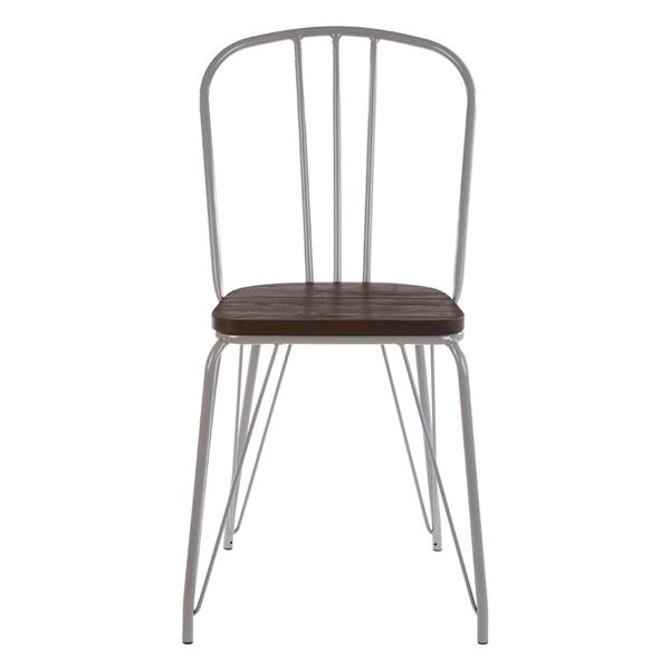 District Grey Metal & Elm Wood Chair