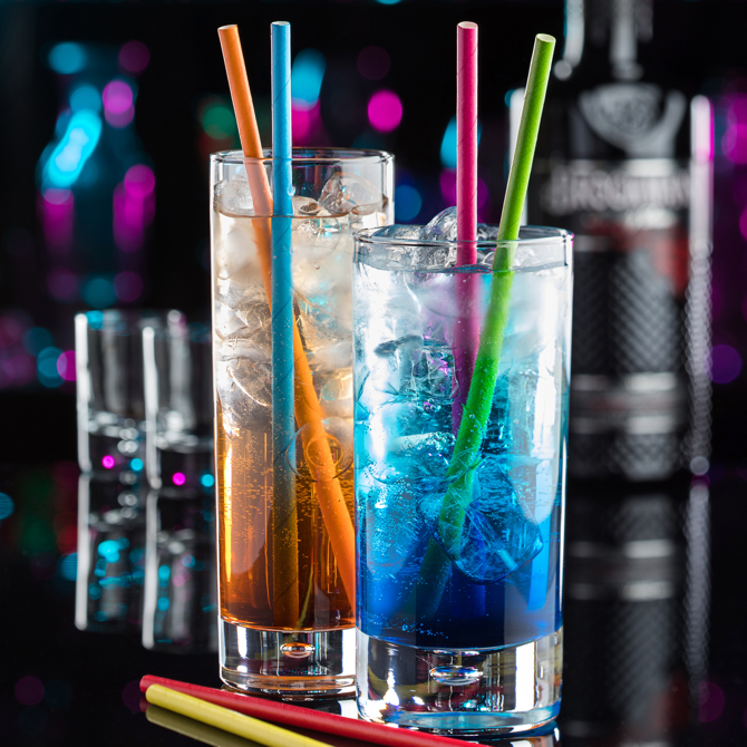 Solid Paper Straws Green 8inch