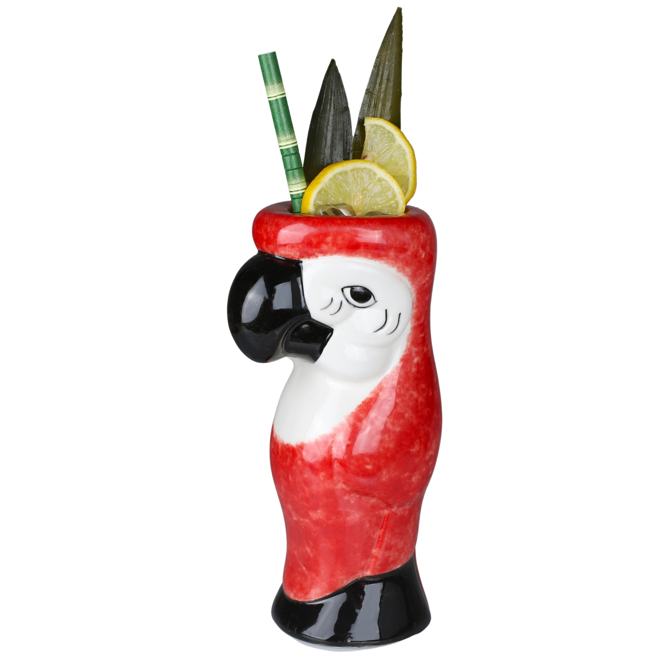 Ceramic Parrot Mug Red 19.4oz / 550ml