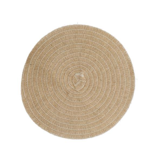 Creative Tops Set of 4 Jute Placemats, Natural Hessian Round Table Mats, 38cm