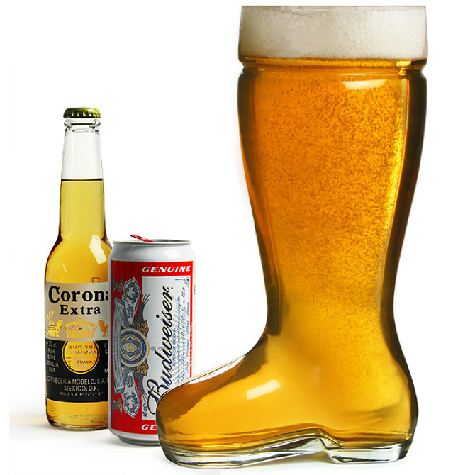 Giant Glass Beer Boot 3.5 Pint / 2ltr