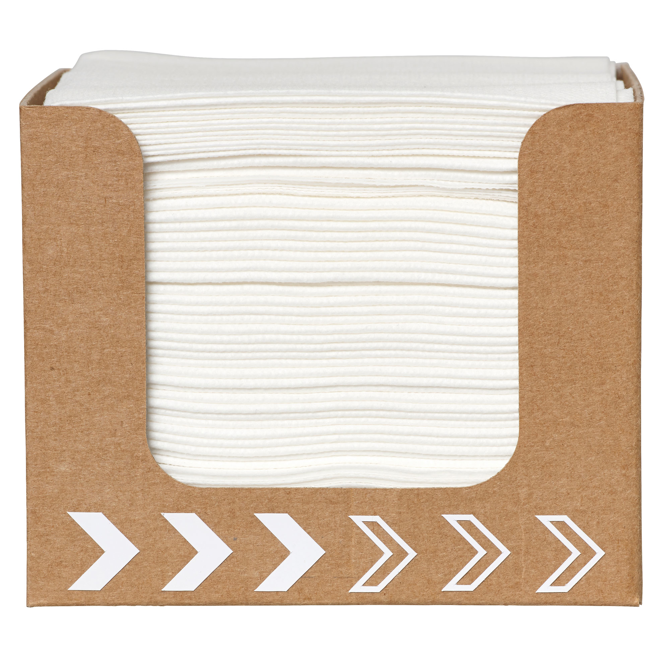 Cardboard Napkin Dispenser with Dunisoft Napkins
