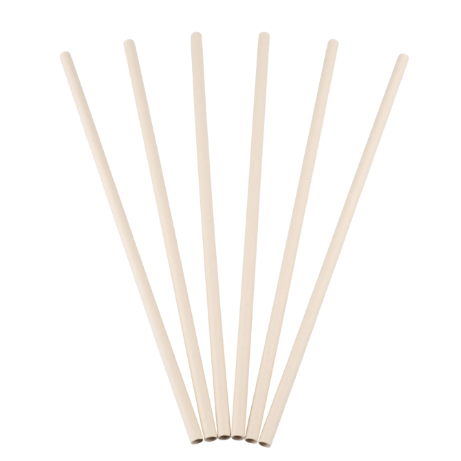 Bamboo Pulp Straws 6mm x 240mm