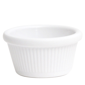 Fluted Melamine Ramekins 2oz White