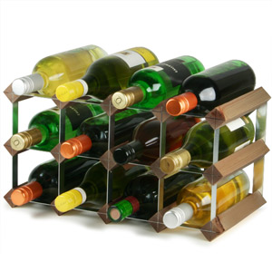 Traditional Wooden Wine Racks - Dark Oak