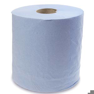 2 Ply Centre Feed Rolls Blue 186mm x 150m