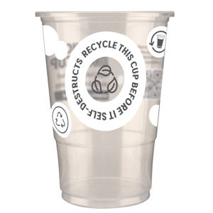 TwoInOne Flexy Glass, UKCA &amp; CE Marked 1/2 Pint to Brim - eGreen Print 284ml