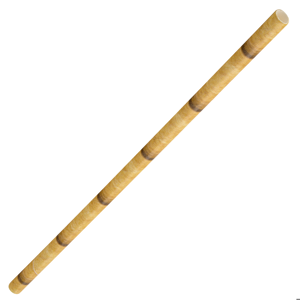 Solid Paper Straws Natural Bamboo 8inch