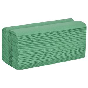 1ply Green C-Fold Hand Towel 217mm x 248mm x 2400 Sheets