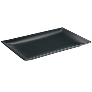 Midnight Rectangular Coupe Plate Black 30 x 20cm