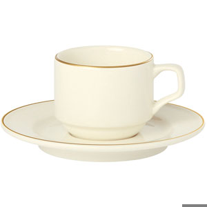 Academy Event Gold Band Saucer To Fit Stacking Cup 200ml