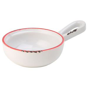 Avebury White &amp; Red Mini Pan 4.5inch / 11cm