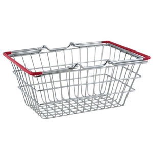 Mini Food Presentation Shopping Basket Red Handles