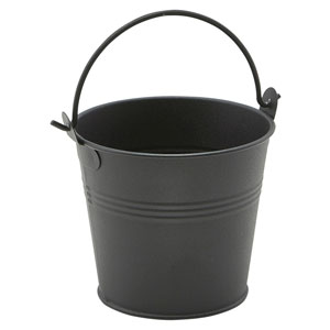 Matt Black Galvanised Steel Serving Bucket 3.9inch / 10cm