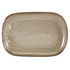 Terra Porcelain Rectangular Plates Grey 9.4&quot; / 24cm