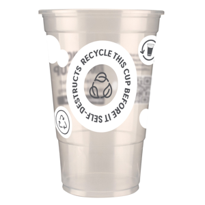 TwoInOne Flexy Glass, UKCA &amp; CE Marked 1 Pint to Brim - eGreen Print 568ml