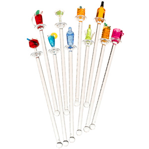 Happy Hour Acrylic Swizzle Sticks