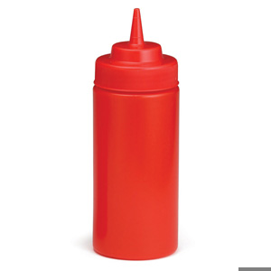 Red Squeeze Sauce Bottle 8oz / 235ml