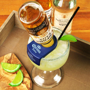 CoronaRita Bottle Holder &amp; Schooner Glass