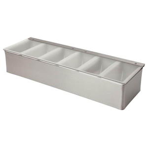 Stainless Steel Condiment Holder 6 Compartment