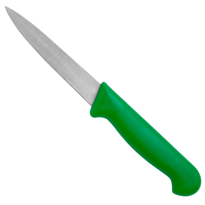 Genware Vegetable Knife 4inch Green - Salad &amp; Fruit