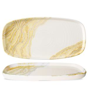 Tide Gold Oblong Chefs Plates 12.625 x 7.25inch / 18.5cm