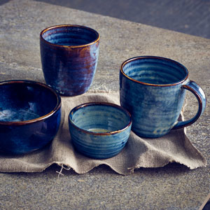 Terra Porcelain Mugs Aqua Blue 11.25oz / 320ml