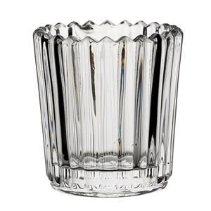 Large Ribbed Clear Nightlight Holder