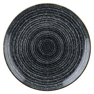 Studio Prints Homespun Evolve Coupe Plate Charcoal Black 8.67inch / 21.7cm