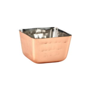 GenWare Copper Plated Square Hammered Ramekin 2.5oz / 71ml