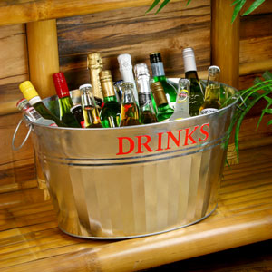 Galvanised Steel Drinks Party Tub