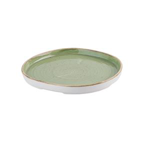 Churchill Stonecast Sage Green Organic Walled Plate 8.25inch / 21cm