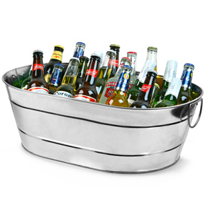 Galvanised Steel Oval Party Tub Large