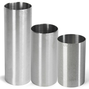 Stainless Steel Thimble Wine Measure 3 Piece Bundle Set