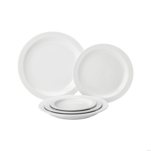 Utopia Pure White Narrow Rim Plate 9inch / 23cm