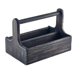 Genware Wooden Table Caddy Black