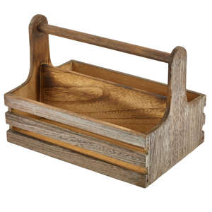 GenWare Medium Rustic Wooden Table Caddy